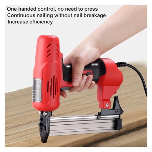 Oil-Free Pneumatic Staple Gun Heavy-Duty Stapler 2600W 220V Electric Nail Gun Portable Wood Frame Stapler Furniture Frame Nailer Woodworking Tools(F30)