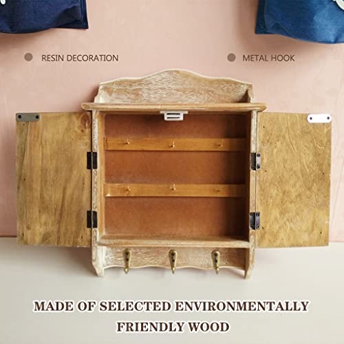 YTUdfhGDJ Key Storage Cabinet, American Retro Style Wall-Mounted Key Cabinet(Natural Color D)