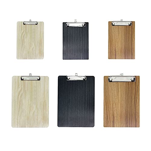 AEYSD-456 Filing Envelopes Hardboard Clipboard for A4 Paper Low Profile Clip Hardboard for Office Classroom Home Traveling Plastic Folders (Color : Wood Color)