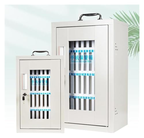 Cell Phone Locker, Cell Phones Storage Cabinet, Wall-Mounted Pocket Chart Storage Cabinet Clear Cell Phone Storage Box Wall-Mounted with A Locked(36)
