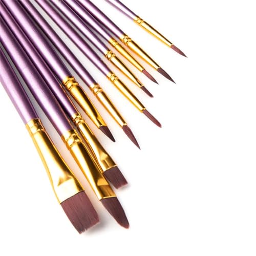 UOHLCX HBJWOV Oil Paintbrush Set Palette Palette Paint Wood Pole Nylon Wool Graffiti Hook Watercolor Brush Painting Tools