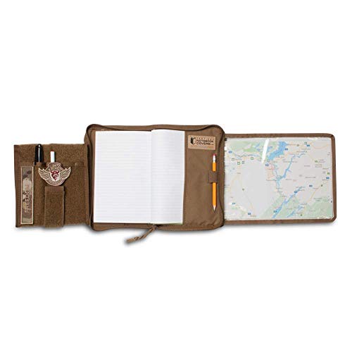 Tactical Notebook Covers | Commander's TAM Field Book Cover | Trifold Design | Fits Army Green Book NSN 7530-00-222-3521 (with Removable Map Case & Vinyl Page Protector Booklet - Multicam)