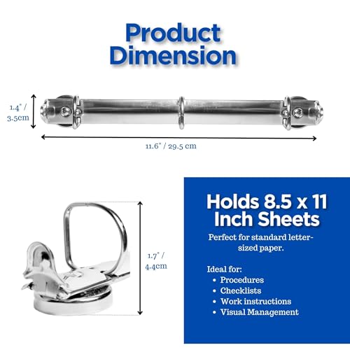 25 Pack Magnetic 3 Ring Binder, 1 Inch Locking D-Ring, 50 Protectors