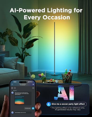 Govee RGBIC Floor Lamp Basic 2-Pack, Standing Lamp for Bedroom Living Room