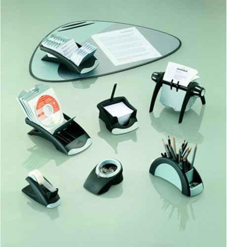 Durable Visifix Flip Rotary Business Card Holder - Includes 200 Pockets for Holding 400 Cards - Includes A-Z Index - Made from Plastic