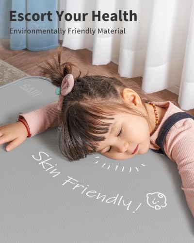 SAIJI Non-Slip Leather Lap Desk Laptop Bed Tray Table, Laptop Stand for Bed
