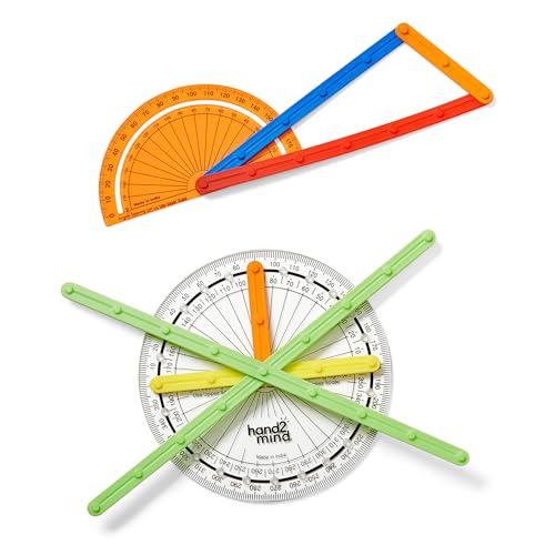 hand2mind AngLegs Small Group Set with 8 Protractors