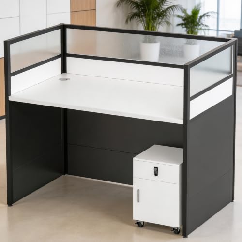 1 Person Modular Office Cubicle Desk Computer Workstation w/Privacy Panels