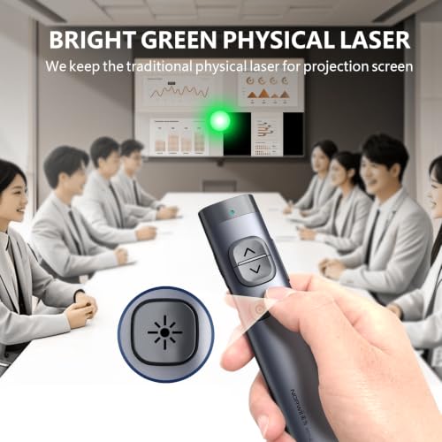 N97s Presentation Clicker for Powerpoint Presentations with Digital Pointer