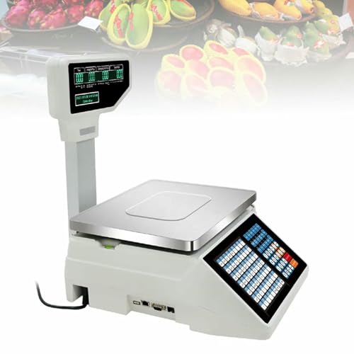 NYTFHMS Digital Label Printing Scale with Barcode Function, Accurate Weight and Price Calculation for Retail Stores and Supermarkets,Machine