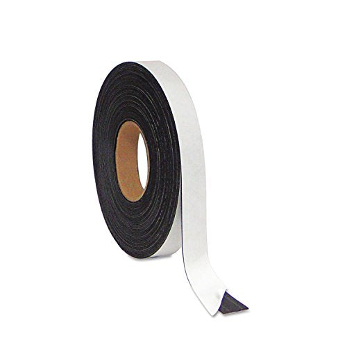 MasterVision FM2021 Magnetic Adhesive Tape Roll, Black, 1-Inch x 50 Ft.