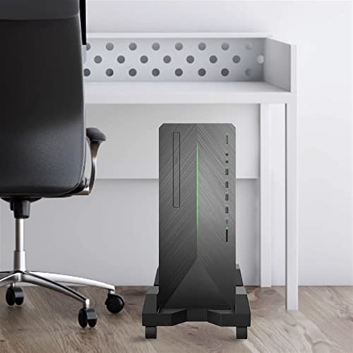 VHDY85KA Office Mobile CPU Stand, Rolling Desktop PC Tower Floor Stand, Adjustable Width PC Case Holder Cart with 4 Caster Wheels for Most Gaming PC Tower Accessories(Black)