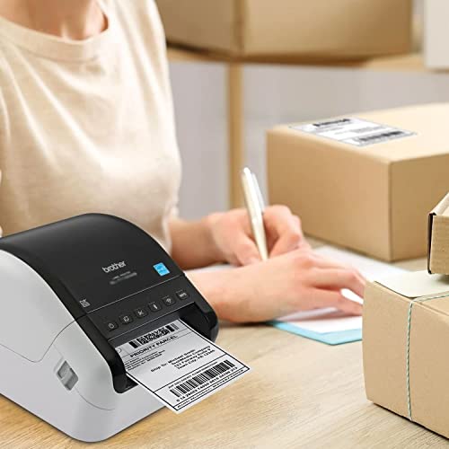 Brother QL-1100 Wide Format Thermal Label Printer - USB Connectivity, 4" Wide, 300 x 300 dpi, 69 Labels Per Minute Professional Monochrome, Includes 1 Roll of 400 Address Labels