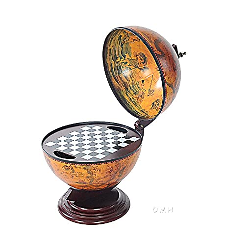 13" X 15" X 19" Red Globe with Chess Holder