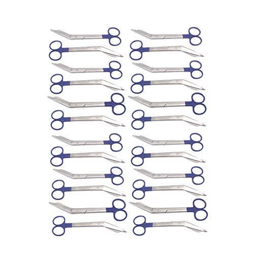DDP Set of 24 Lister Bandage Nurse Scissors 7.5" Color Handle (Blue)