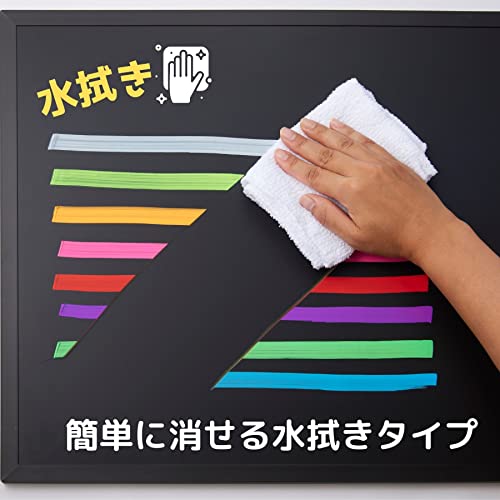レイメイ藤井 Raymay Fujii LBM1046W Chalkboard Board Markers, Fluorescent, Medium Point, Set of 5, White 220657