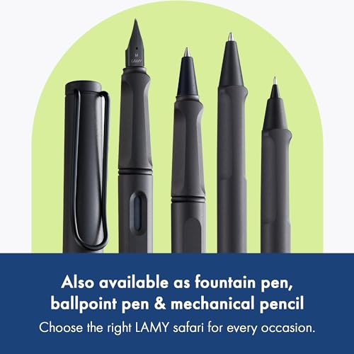 Lamy safari umbra - Rollerball Pen with ergonomic grip & line width M - for pleasant long writing - made of robust ASA plastic - including rollerball refill M 63 in blue
