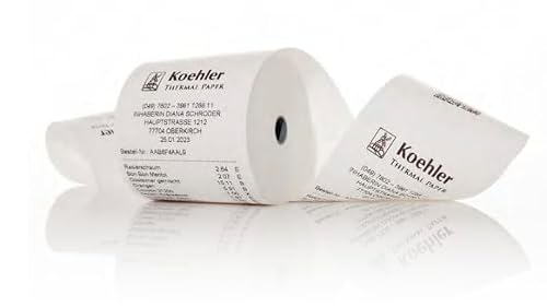 [Made In Germany] 3 1/8 x 230 Premium Thermal Paper Receipt Rolls, [29.5 Pounds], 50 Rolls, Fits All POS Cash Registers,BPA Free,FSC - KralImports