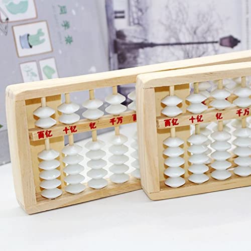 EWUROI Solid Wood Structure Office Abacus Calculation Tool Math Learning Tools for Beginners