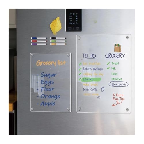 Dry Erase Board Magnetic Fridge Hanging Calendar Whiteboard(29.7X21CM)
