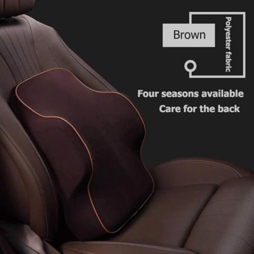 EZLQGBWKPDT Waist support pillow, car waist cushion, memory foam back seat, detachable and washable ergonomic pad, suitable for drivers, teachers and students