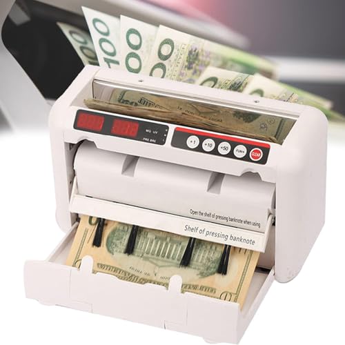 ZenHailure Banknote Counter Counterfeit Detector,Portable Currency Counting Machine Banknote Counter Money Detector,Money Bill Counter Machine,LED Display for Shops Banks and Restaurantsa
