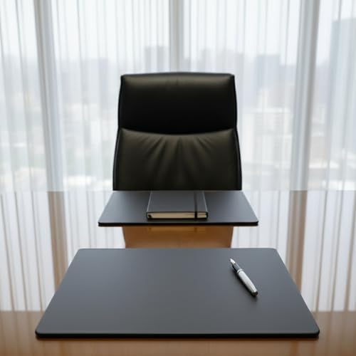 Dacasso Leatherette Conference Table Pad, 20 by 16-Inch, Black