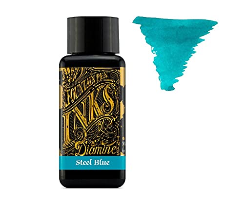 Diamine - 30ml Fountain Pen Ink - Colour Wheel - 6 x Bottles - Oxblood, Pumpkin, Steel Blue, Imperial Purple, Hope Pink, Delamere Green