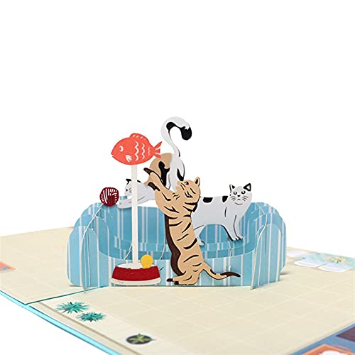 TOMYEUS Greeting Card Festival Blessing Greeting Card 3D Handmade Paper Invitation Greeting Cards with Envelope Birthday Family Meeting Surprise Gift Bday Card (Size : 1pc)