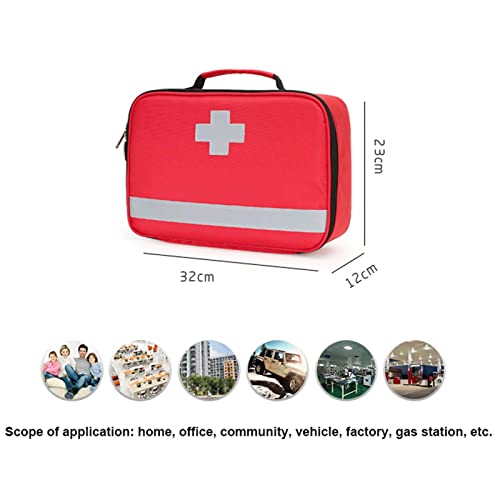 YUSIWOAL Emergency Trauma Bag, Nylon First Aid Kits Bag Compact And Lightweight Empty First Responder Medicine Bag For Nursing Supplies(B)