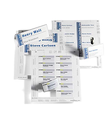 Durable Badge Insert, Print or Write, 1-1/8" x 2-1/2", 360 Cardstock Refills (142302), White