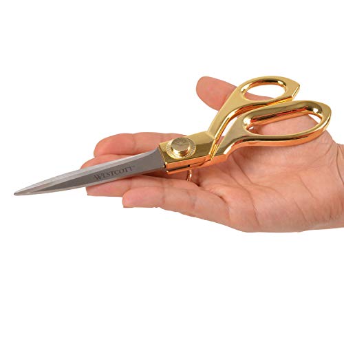 Westcott 17196 8-Inch Stainless Steel Gold Scissors For Office and Home