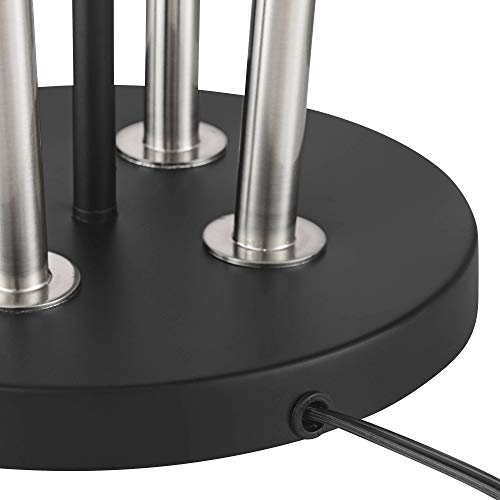 Flute 64" Tall Black and White 2-Light Modern Floor Lamp