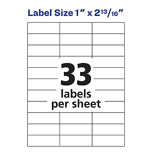 Averyreg; Self-Adhesive Address Labels for Copiers, 1 x 2-13/16, White, 8250/Box