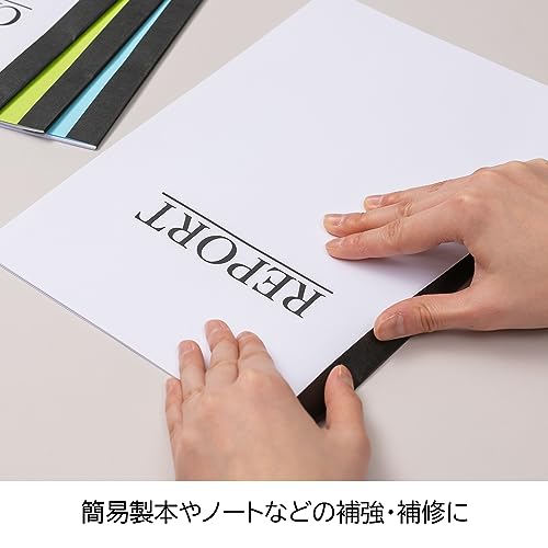 Nichiban BK35-306 Book Binding Tape, 1.4 inches (35 mm) x 99.8 ft (30 m) Roll, Commercial Use, Black