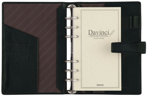 Raymay Fujii DB3005B Personal Organizer, Davinci, Standard, Bible, Black
