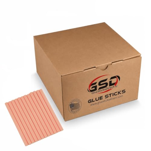 GlueSticksDirect Full Size Hot Melt Glue Sticks for Glue Gun - Bulk 4in Pastel Red - Great for Art Craft Repairs & Compatible w/Most Glue Guns - 7/16" X 4" (Approx 225 Sticks, 5lbs Pack) - USA Made