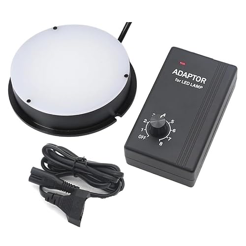 Microscope Accessories Kit 7W LED Ring Light for Stereo Microscope Bottom Ring Lamp 116 Pieces Beads, Adjustable Bottom Microscope Illuminator Microscope Slides