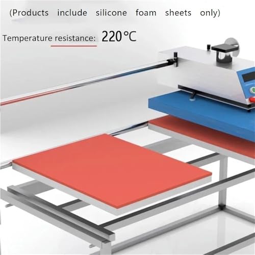 VRFTGHYJU Red Silicone Sponge Foam Pad - Multiple Sizes for Sealing, Cushioning, DIY & Industrial Applications(250x300x10mm)