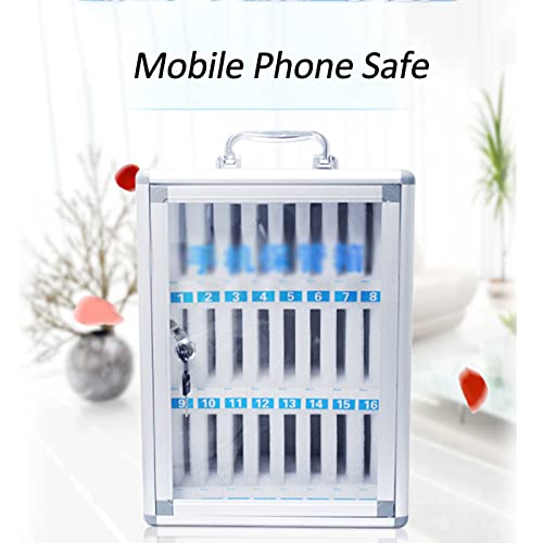 JOMRTS Mobile Phone Storage Box Wall- Mounted Pocket Chart Storage Locker Box with Safety Lock Classroom Table Office Storag,48 Slots (36 Slots)