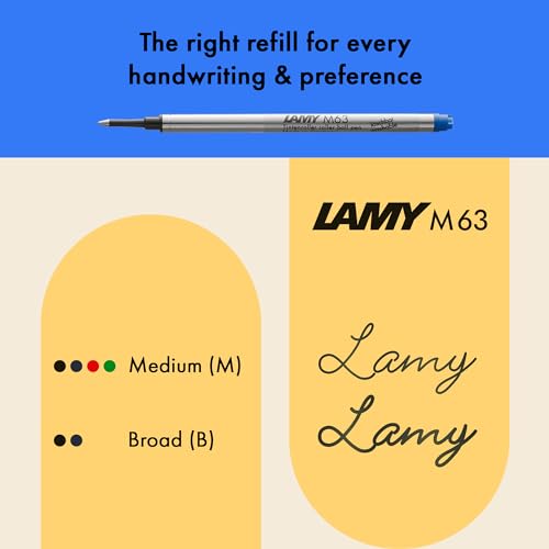 Lamy AL-star oceanblue - Rollerball Pen pen with transparent, ergonomic grip & line width M - lightweight aluminum body - including rollerball refill M 63 in black