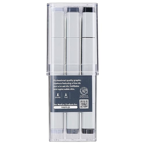 Copic Classic, Alcohol-based Markers, 12pc Set, Cool Gray (New ver.)