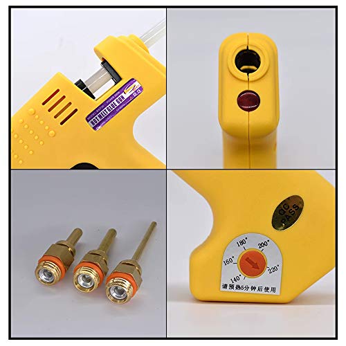 Professional 150W 200W 250W 110V Hot Melt Glue Gun Gift 6.0x45mm 2.0x70mm 3.0x50mm Nozzle Adjustable Temperature Glue Gun with 5 Copper Nozzles