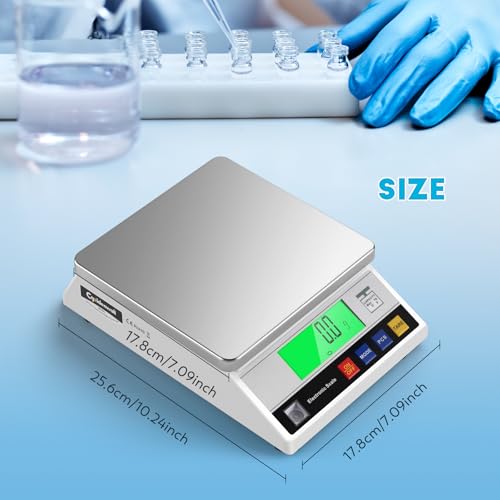 CGOLDENWALL High Precision Scale 10kg 0.1g Digital Accurate Electronic Balance Lab Scale Laboratory Industrial Scale Weighing and Counting Scale Scientific Scale CE 0.1g (10kg, 0.1g)