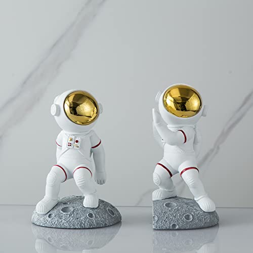 Banllis Space Bookends for Kids Room Nursery, Astronaut Themed Decor