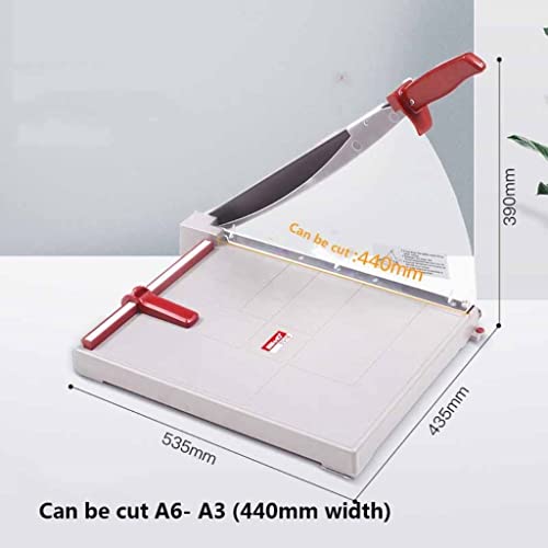 A4 A3 A6 Paper Cutter Paper Cutter Paper Cutter Photo Business Card Paper Cutter Automatic Clamp, Adjustable Guide Rail, Metal Base with Grid Lines, Guillotine Paper Cutter (Color : B)