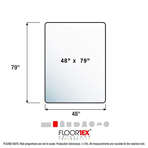 Floortex® Exclusive Ultimat® Polycarbonate Rectangular Chair Mat for Carpets up to 1/2" - 48 x 79