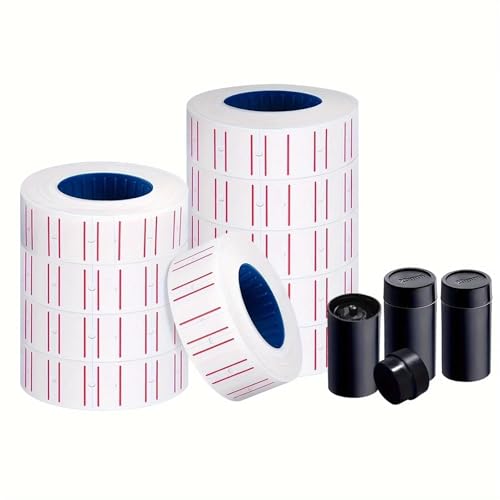 tag Gun with Labels Kit Label Maker Numerical Pricing Gun Kit for Office Retail Shop Grocery Store Organization Marking(10rolls paper3refil)