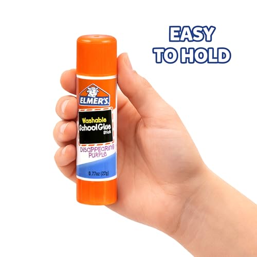 Elmer's Disappearing Purple School Glue Sticks, Washable, 22 Grams, 30 Count - Classroom Essentials, Arts & Crafts, #1 Teacher Brand