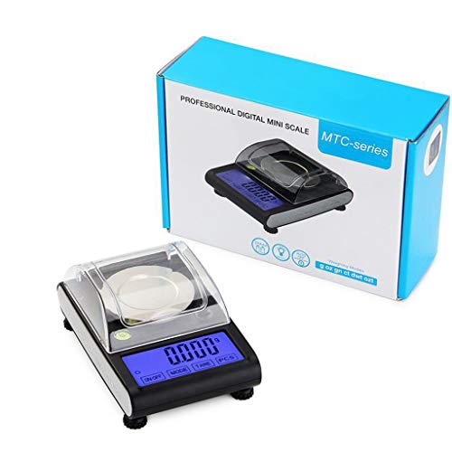 DFEDHF High Precision Digital Pocket Scales Touch Screen 50g X 0.001g Carat Jewelry Gold and Gems Scale, Black-15x9.6x6.4cm